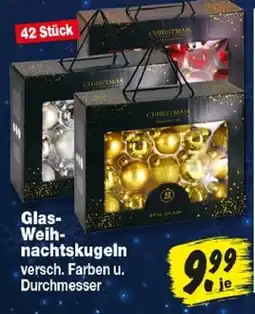 Repo Markt Glas-Weihnachtskugeln Angebot
