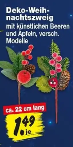 Repo Markt Deko-Weihnachtszweig Angebot