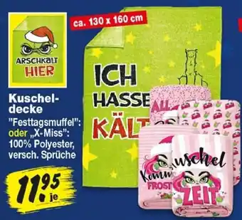ARSCHKALT HIER Kuscheldecke