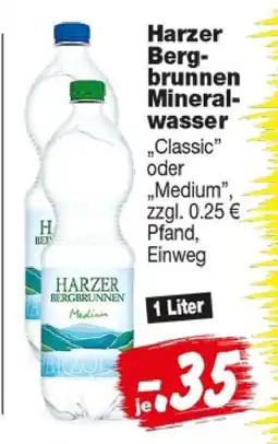 Repo Markt Harzer Bergbrunnen Mineralwasser Classic Angebot