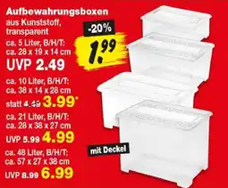 Repo Markt Aufbewahrungsboxen aus Kunststoff, transparent Angebot