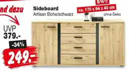 Repo Markt Sideboard Artisan Eiche/schwarz Angebot