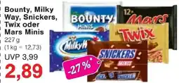 Jawoll Bounty, Milky Way, Snickers, Twix oder Mars Minis Angebot