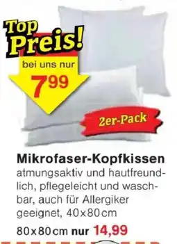 Jawoll Mikrofaser-Kopfkissen Angebot