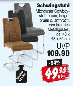 Repo Markt Schwingstuhl Microfaser Cowboy-stoff Angebot