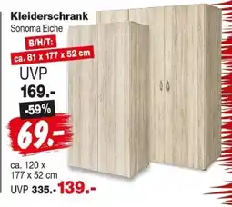 Repo Markt Kleiderschrank Sonoma Eiche Angebot