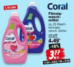 Repo Markt Coral Flüssig-waschmittel Angebot