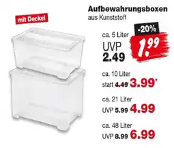 Repo Markt Aufbewahrungsboxen aus Kunststoff mit Deckel Angebot