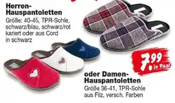 Repo Markt Herren- oder Damen-Hauspantoletten Angebot