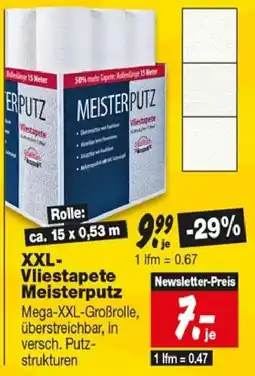 Repo Markt Vliestapete Meisterputz Angebot