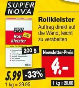 Repo Markt SUPER NOVA Rollkleister Angebot