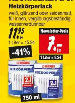 Repo Markt Wilckens Heizkörperlack Angebot