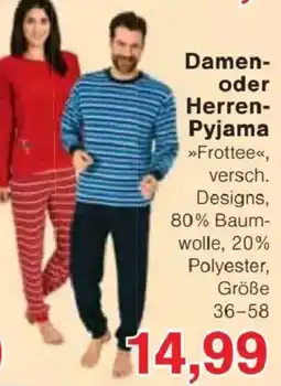 Jawoll Damen oder Herren-Pyjama Angebot