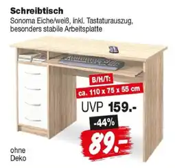 Repo Markt Schreibtisch Sonoma Eiche/weiß Angebot