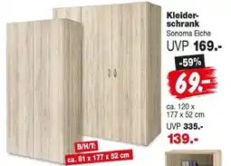 Repo Markt Kleiderschrank Sonoma Eiche Angebot