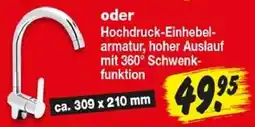 Repo Markt Hochdruck-Einhebel-armatur Angebot