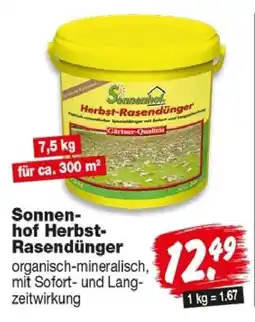 Repo Markt Sonnenhof Herbst-Rasendünger Angebot