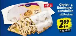 Repo Markt Christ- o. Edelmarzipanstollen mit Rosinen Angebot