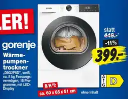 Repo Markt gorenje Wärmepumpentrockner Angebot