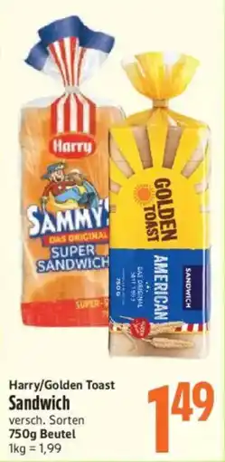 inkoop Harry/Golden Toast Sandwich Angebot