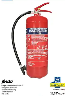 METRO Alecto 6 kg Pulver-Feuerlöscher Angebot