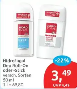 Budni Hidrofugal Deo Roll-On oder -Stick Angebot