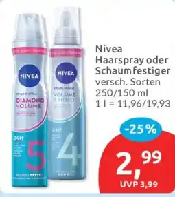 Budni Nivea Haarspray oder Schaumfestiger Angebot