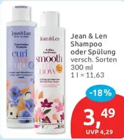 Budni Jean & Len Shampoo oder Spülung Angebot