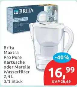 Budni Brita Maxtra Pro Pure Kartusche oder Marella Wasserfilter Angebot