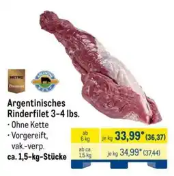 METRO Argentinisches Rinderfilet Angebot