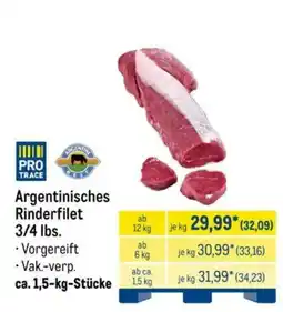 METRO Argentinisches Rinderfilet Angebot