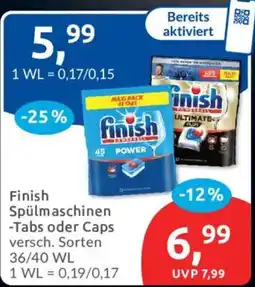 Budni Finish Spülmaschinen-Tabs oder Caps Angebot