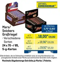 METRO Mars/Snickers Großriegel Angebot