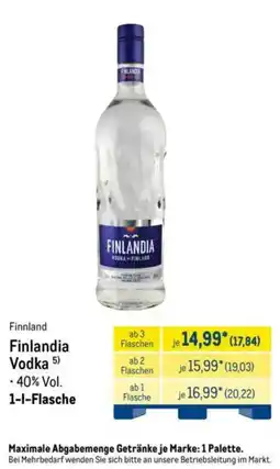 METRO Finlandia Vodka Angebot