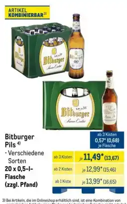 METRO Bitburger Pils Angebot