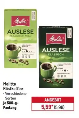METRO Melitta Röstkaffee Angebot