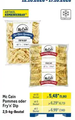 METRO Mc Cain Pommes oder Fry'n' Dip Angebot