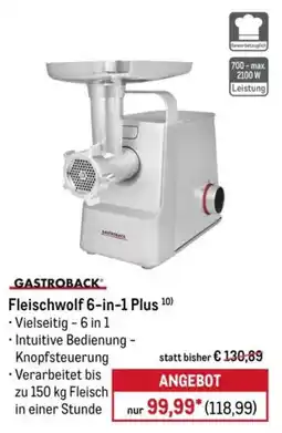 METRO GASTROBACK Fleischwolf 6-in-1 Plus Angebot