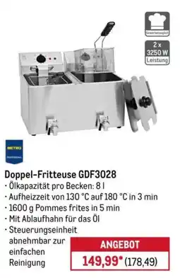 METRO Doppel-Fritteuse GDF3028 Angebot