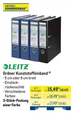 METRO LEITZ Ordner Kunststoffeinband Angebot