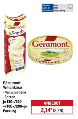 METRO Géramont Weichkäse Angebot
