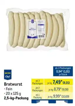 METRO METRO Chef Bratwurst Angebot