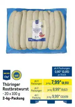 METRO Thüringer Rostbratwurst Angebot