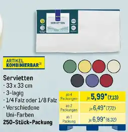 METRO Servietten Angebot