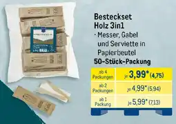 METRO Besteckset Holz 3in1 Angebot