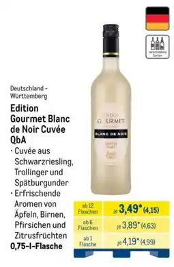 METRO Edition Gourmet Blanc de Noir Cuvée QbA Angebot