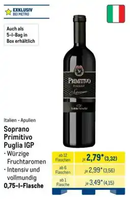 METRO Soprano Primitivo Puglia IGP Angebot
