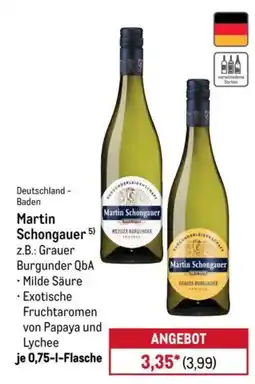 METRO Martin Schongauer Grauer Burgunder Angebot