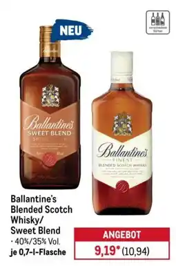 METRO Ballantine's Blended Scotch Whisky/Sweet Blend Angebot