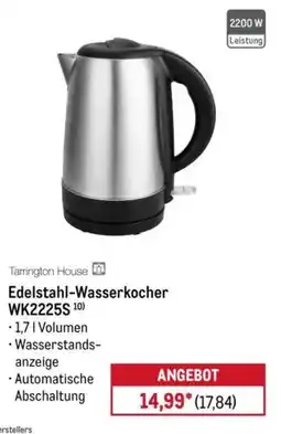 METRO Tarrington House Edelstahl-Wasserkocher WK2225S Angebot